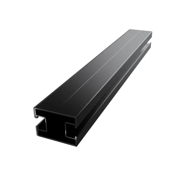 Montageschiene (H-Profil) 30cm schwarz eloxiert